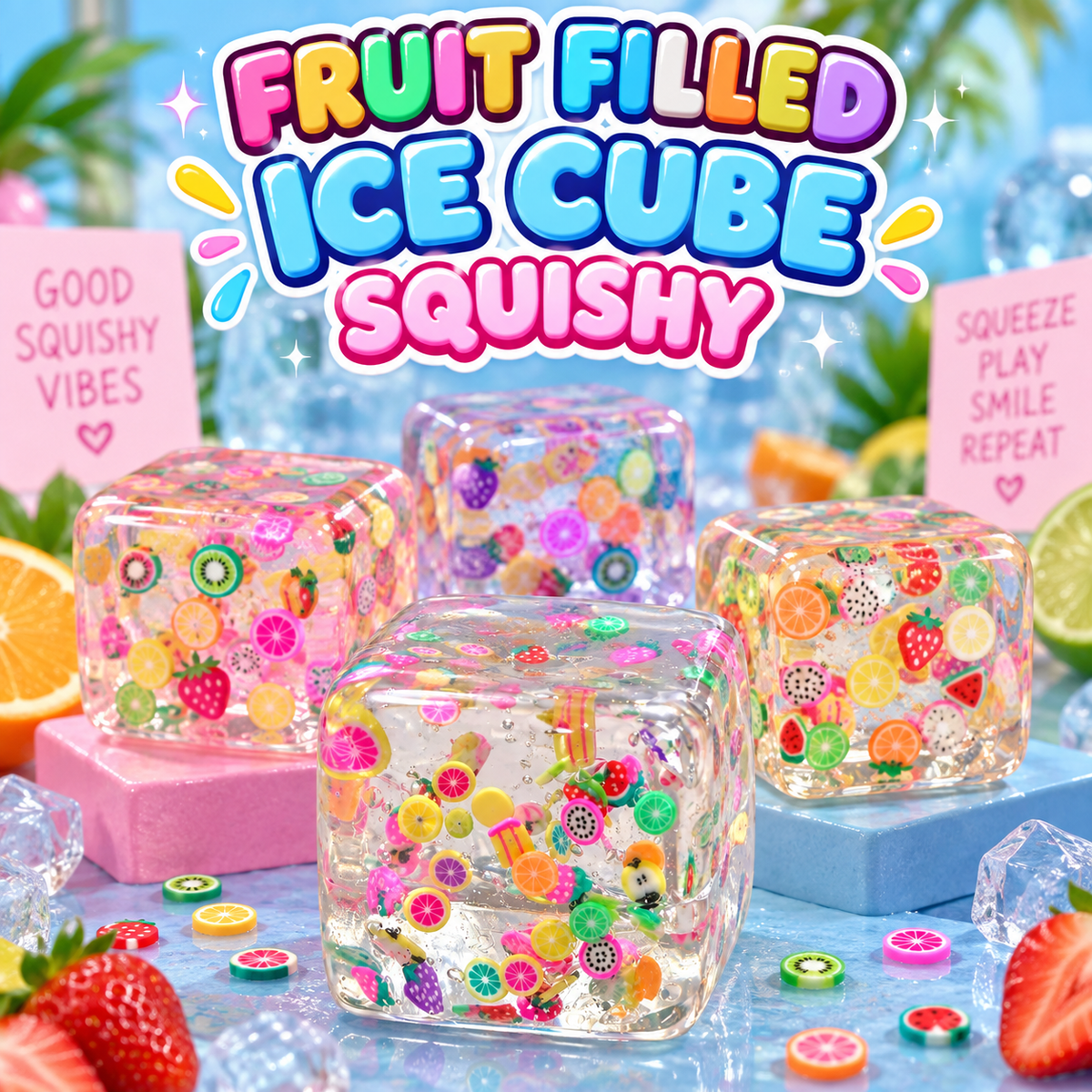 Fruity Ice Cube Squishy